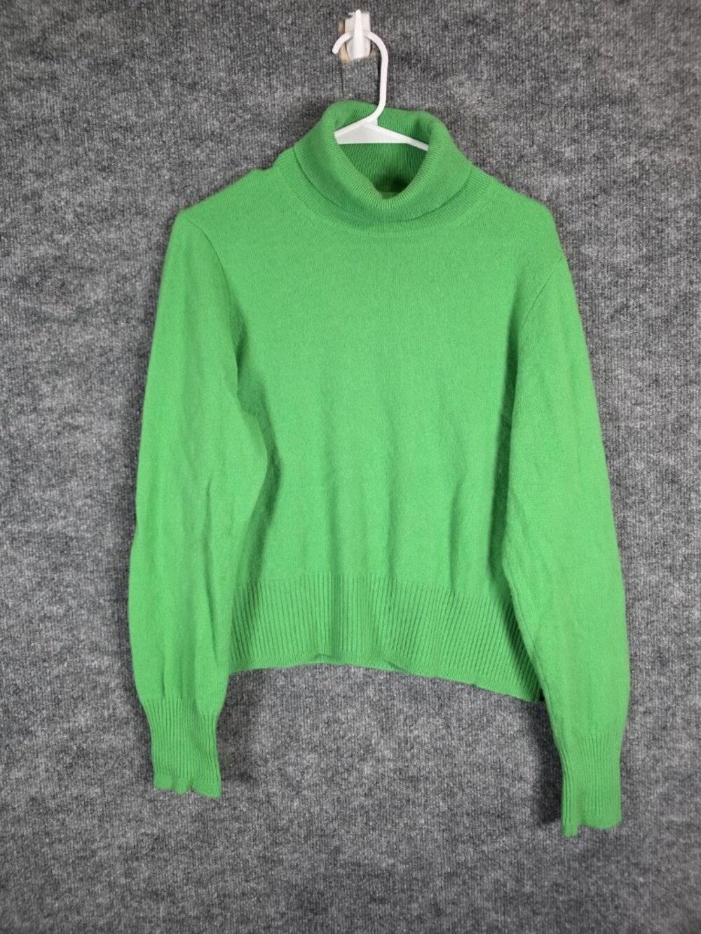 J.Crew Sweater Womens XL Green Cashmere Turtleneck Pullover Pilling Soft Knit